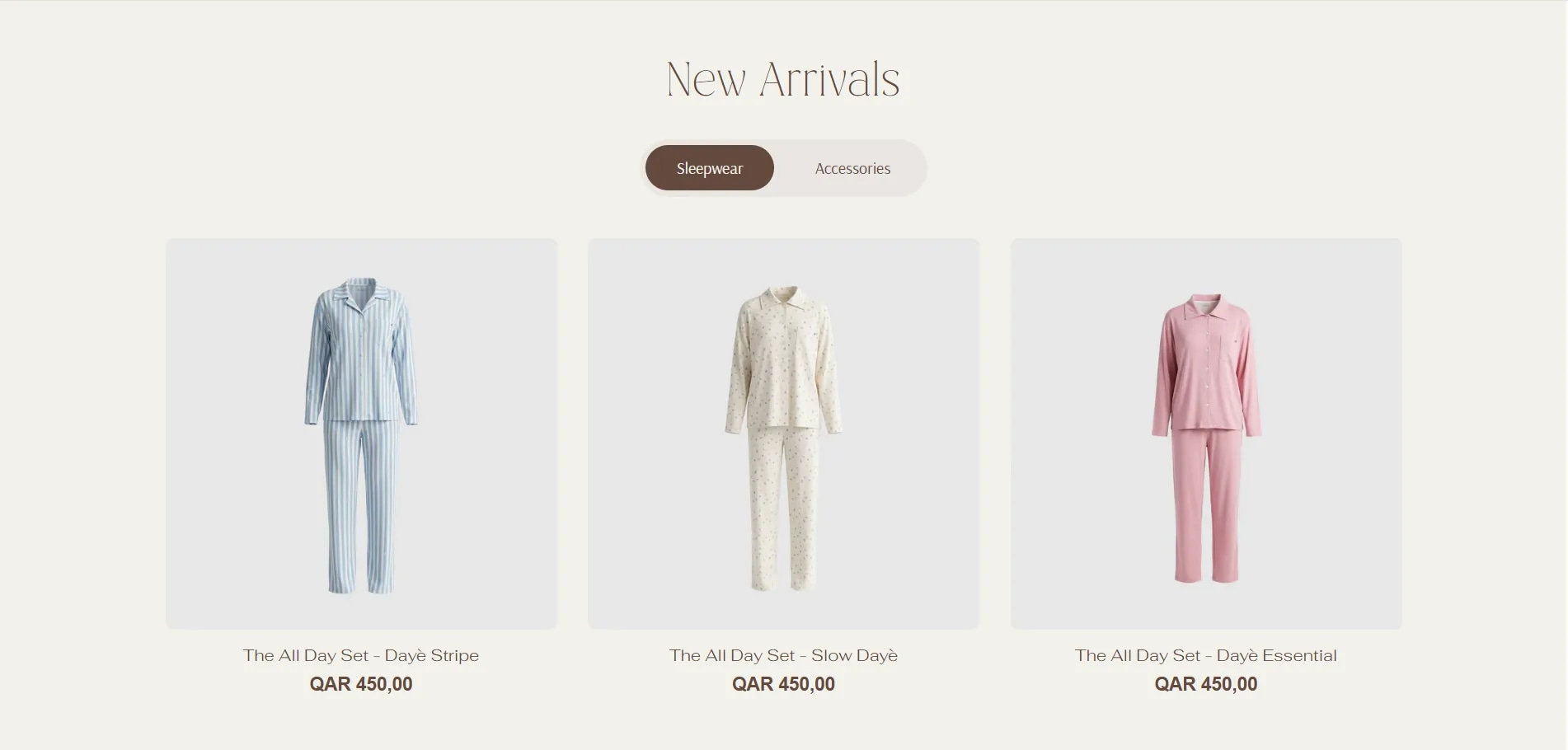 All Daye product page