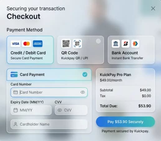Kuickpay — a second view of the build